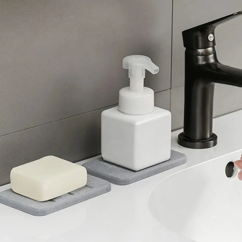 Diatom Mud Quick Dry Soap Dish Holder Absorbent Pad Bathroom