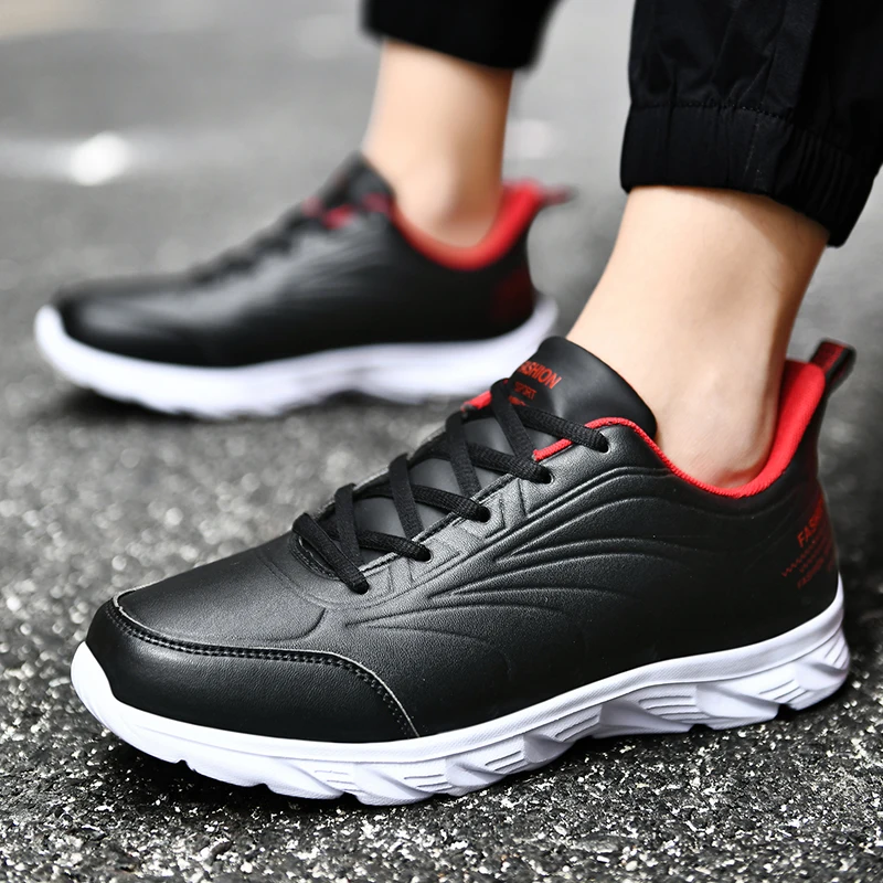 Sneakers Men Leather Casual Sports Shoes Sneakersy Baskets 2023 New In Autumn And Winter Tenis Man Running Shoes Travel Trainers