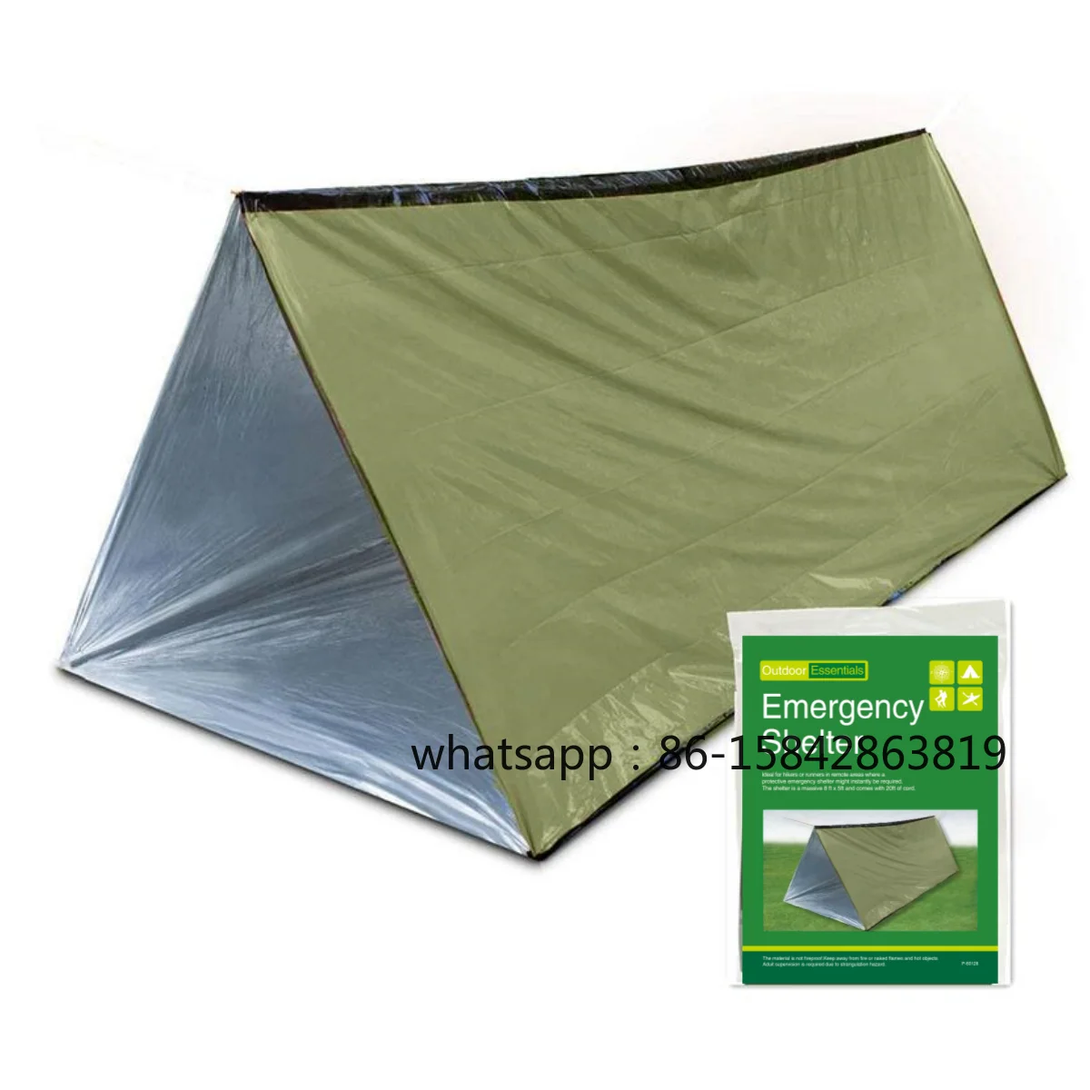 Emergency Tent, Waterproof 2 Person Emergency Tube Tent for Camping and Outdoor Activities