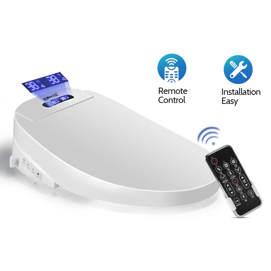 Smart Bidet Battery Operated With Dryer Heated Toilet Seat Cover