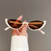 Cat Eye Sunglasses Half-frame Eyewear, New Vintage Trendy Fashion Small Frame for Women Men, UV Protection for Driving Cycling Outdoor Use - Image 2
