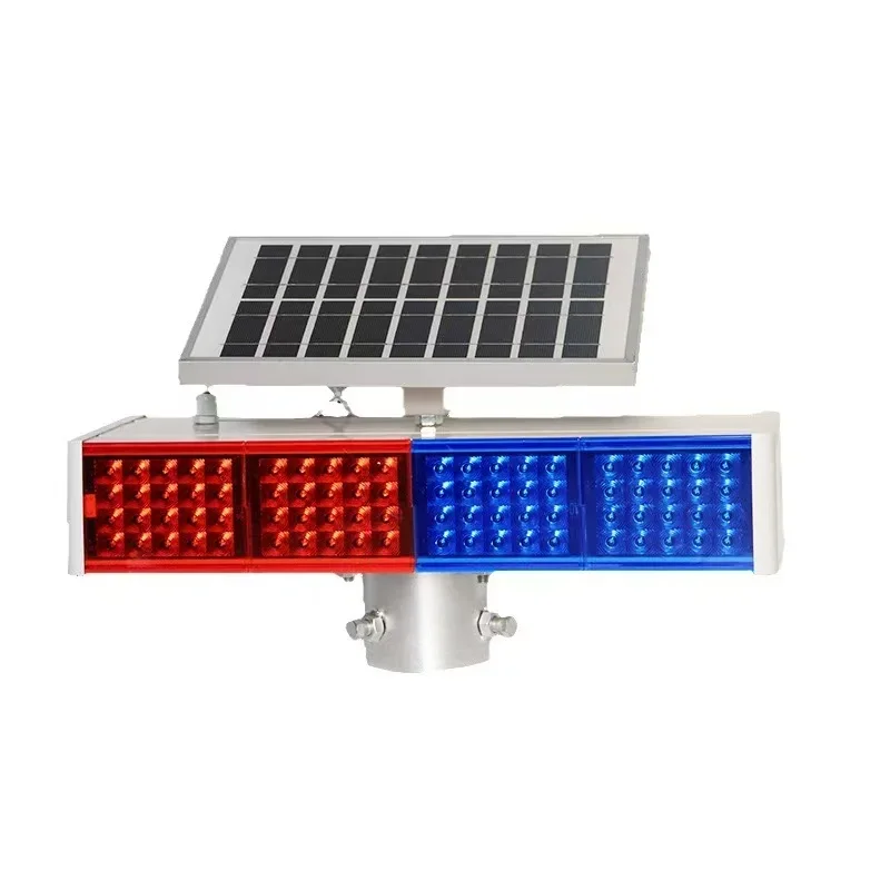 Solar Rechargeable Light Emitting Diode Emergency Strobe Light Fast Flash Traffic Warning