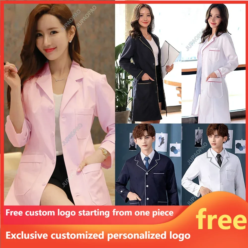 Personalized Logo Customization High Quality Multicolor Vet Scrub Long Sleeve Medical Uniform Nurse Coat Dentist Work Coats