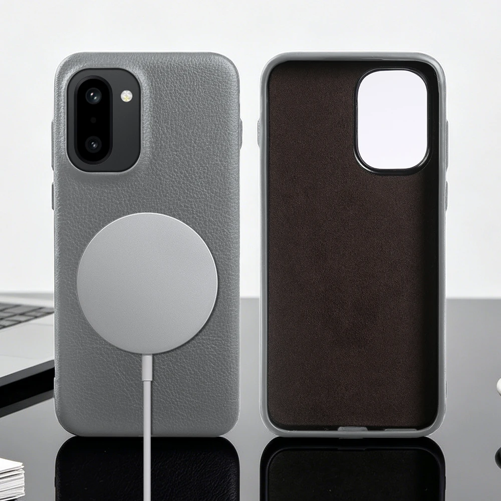 

For Magsafe Leather Case For OnePlus 15R 15 13T 13S 13 13R 12 12R 11 11R 10R 10T 9 9RT 7 7T 10 Pro Phone Case Back Cover Fundas