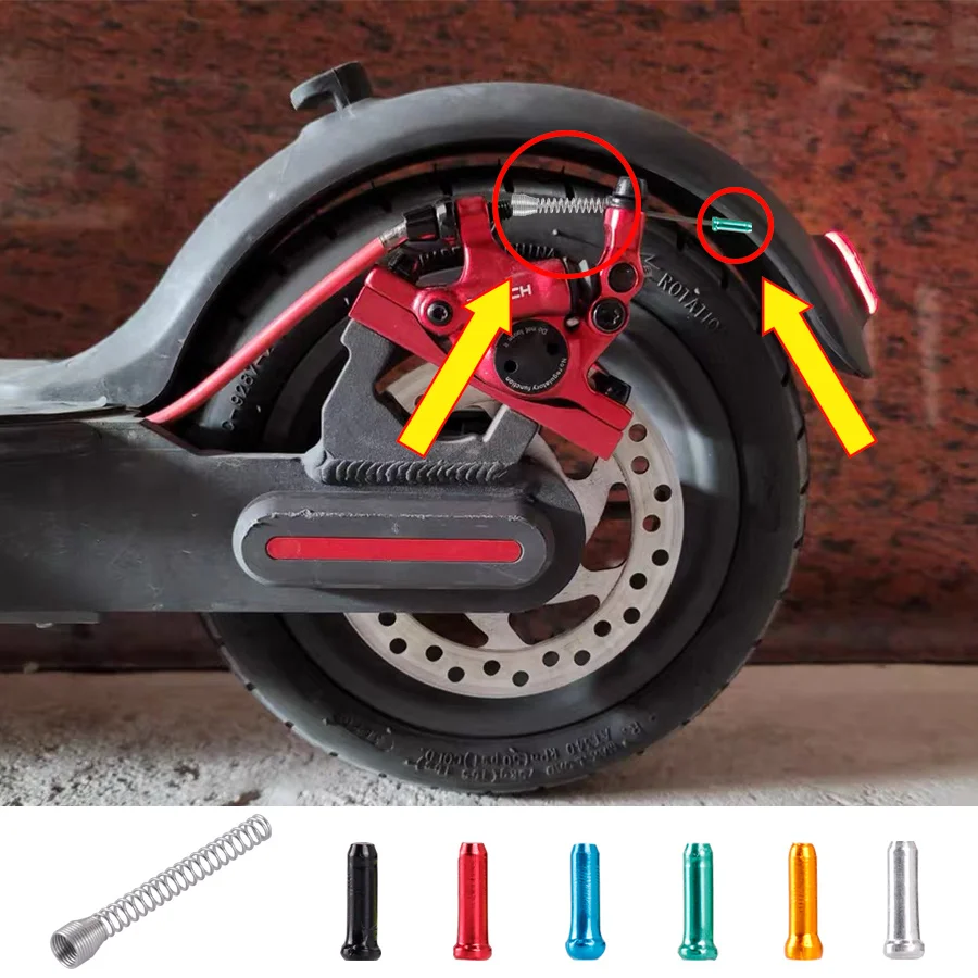 Xtech Brake Stainless Steel Retractable Springs Shift Line Tail Cap for Xiaomi M365 Pro Pro2 Electric Scooter Brake Wire End Cap