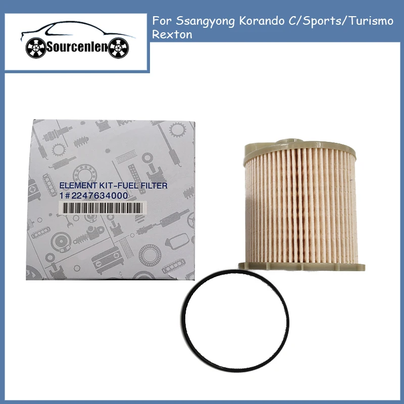 Fuel Filter Element KIT For Ssangyong Korando C/Sports/Turismo Rexton OEM Parts 2247634000 6911436000 2319038100 6731803009