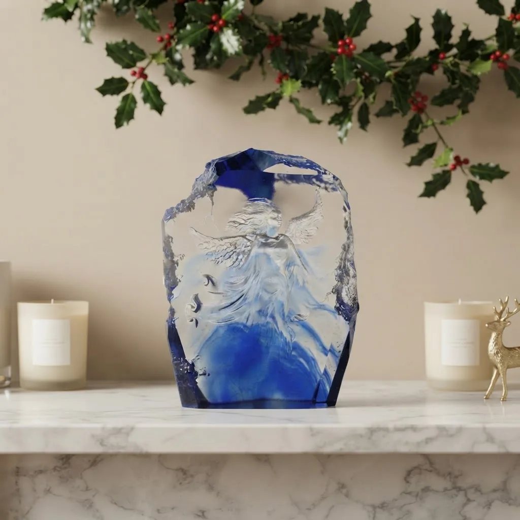 %II*ArtFamily Custom High Quality Unique Design Crystal Glass Artwork Abstract Angel Figure Ornament Lost-Wax Process Jiangsu