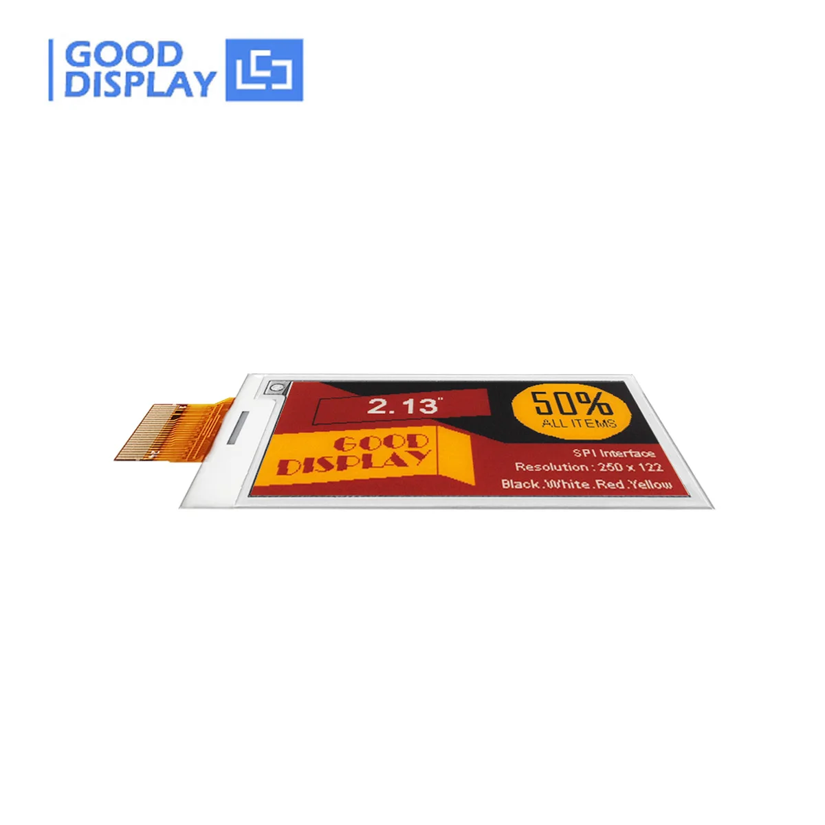 [Penjualan Clearance] Modul Tampilan Kertas Elektronik 4 Warna 2.13 Inci 250X122 Merah Kuning ESP32 Label Rak Elektronik Arduino