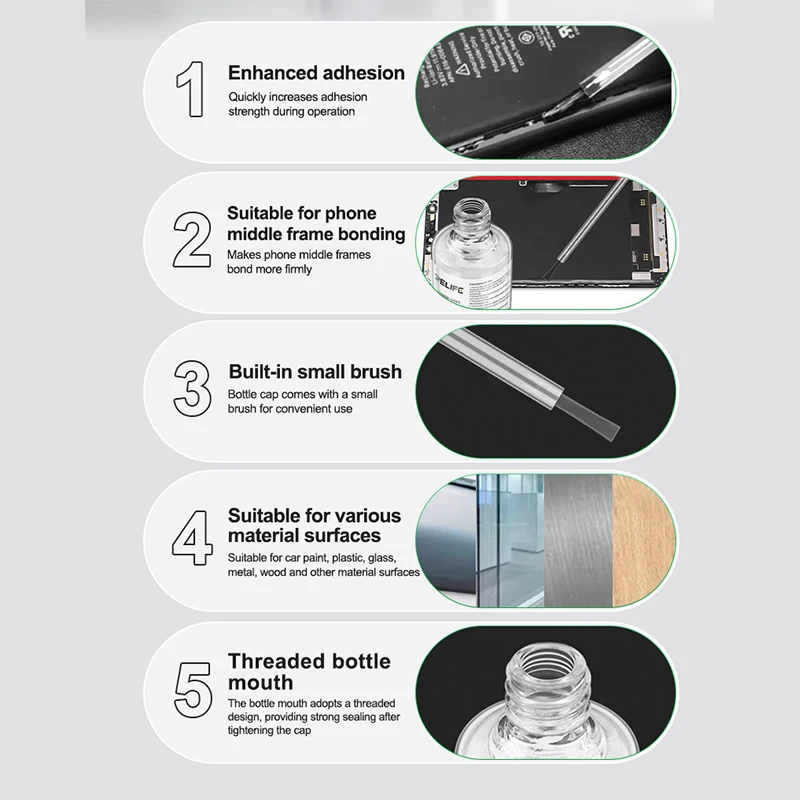 RELIFE G-22 Double-sided Adhesive Primer Enhances Tape Stickiness For Phone Middle Frame Bonding Auxiliary Glue