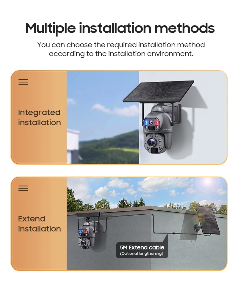 SHIWOJIA 36X ZOOM 12MP 4G SIM Solar Camera Outdoor 360° Wireless WIFI Battery Security Cameras with Solar Panel PIR Night Vision