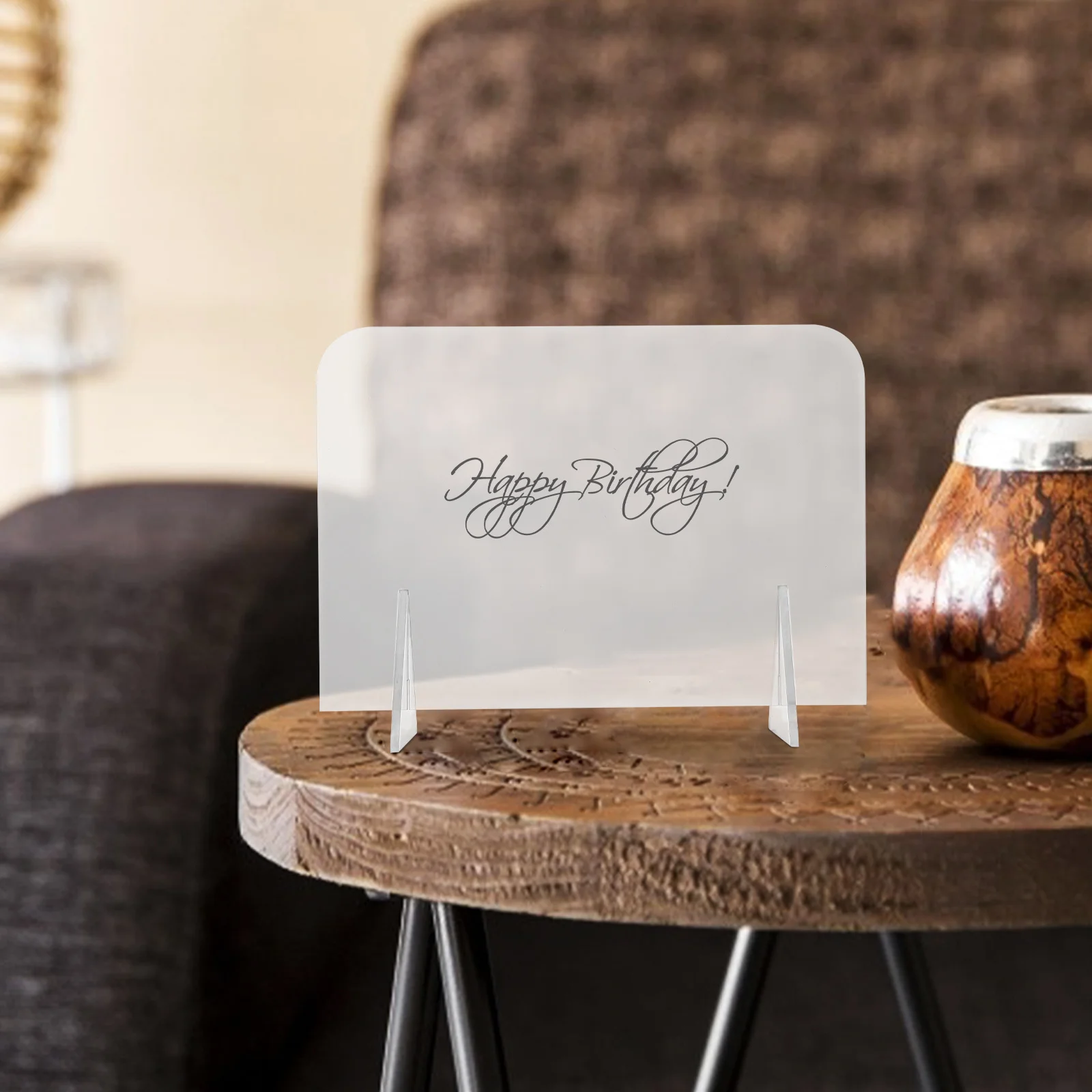 

2Pcs Transparent Note Boards Acrylic Message Board for Home Office Kitchen Wedding Party Decorative Writing Surface