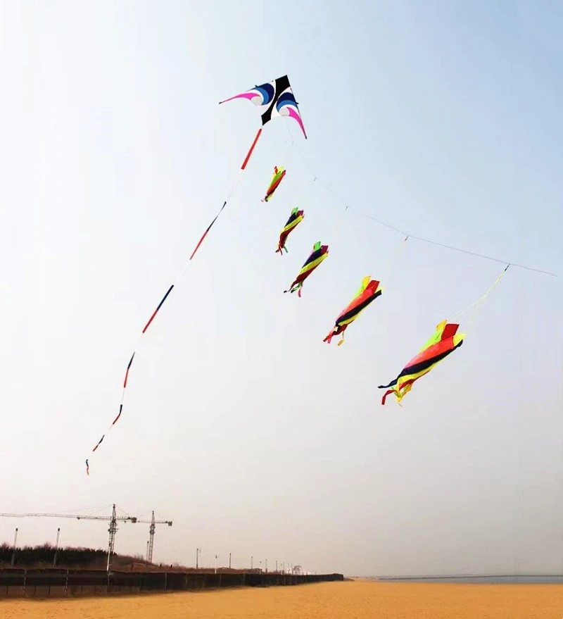 จัดส่งฟรี 5 M ขนาดใหญ่ CYCLONE Delta Kite สําหรับผู้ใหญ่ Kites โรงงานตกปลา Kite พอดีเกมกระดานสายเดียวบินกลางแจ้ง