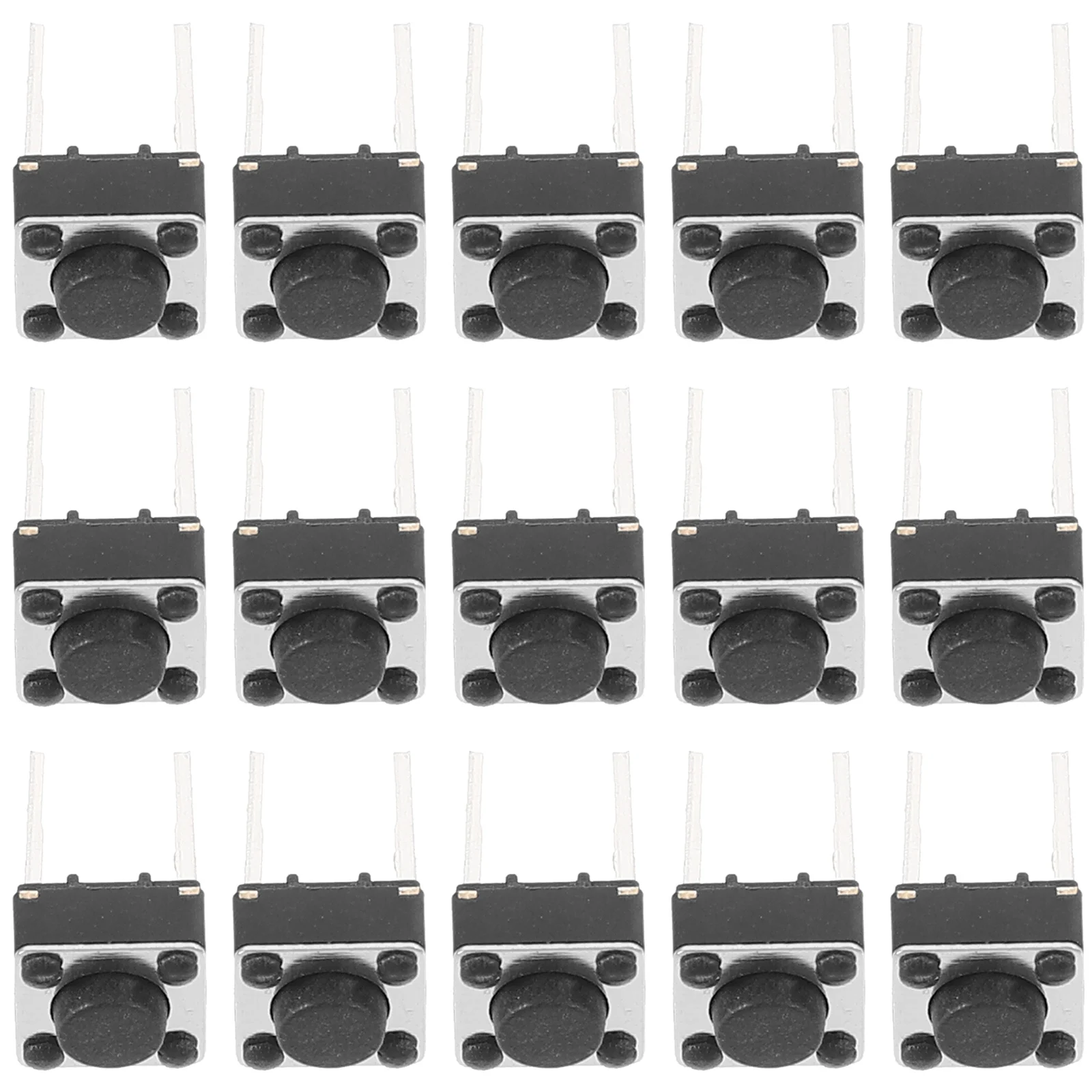 100 Stuks Toetsenbord Microschakelaar 6*6*43/5/7mm Twee-pin Tact Zwart Momentary Drukknop Vervanging Plastic