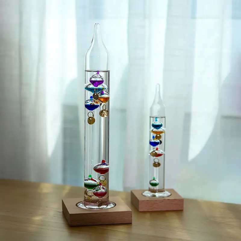 Galileo Suspended Colorful Ball Glass Thermometer Cute Ornaments with Engraved Custom Birthday Gifts