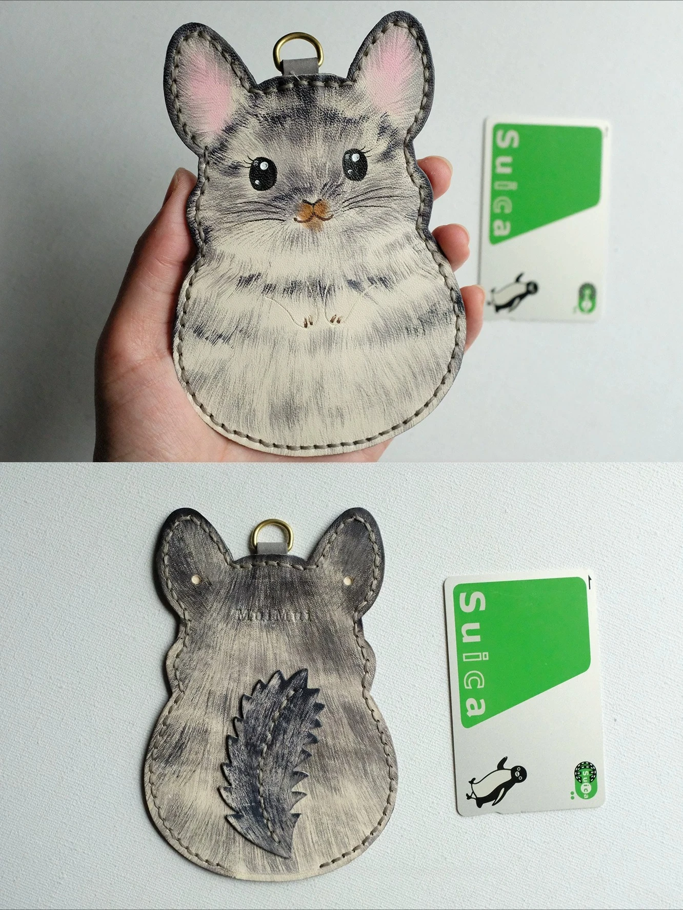 handmade-original-cute-totoro-bag-pendant-key-chain-car-key-pendant-ornament-girl's-first-layer-of-cowhide-customized