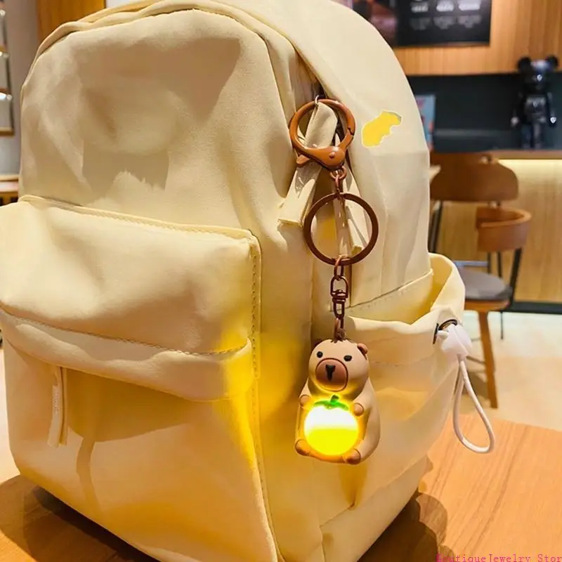 E1PE Stylihs Capybaras Accessory with Light Chain for Animal Lovers