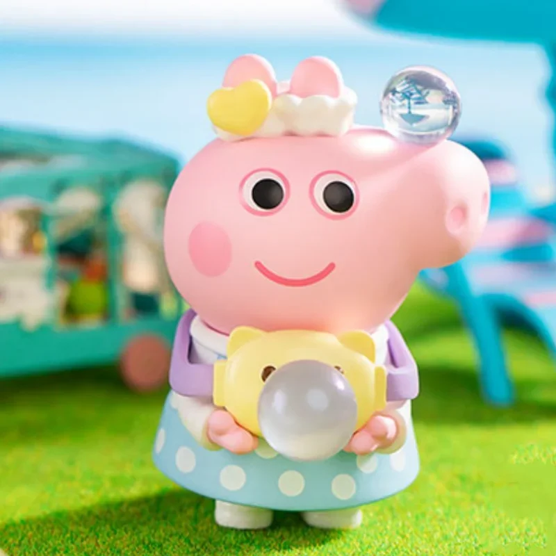 POPMART Peppa Pig Game Time Series صندوق أعمى تخمين حقيبة صندوق غامض ألعاب دمية لطيف أنيمي الشكل سطح المكتب الحلي هدية #3