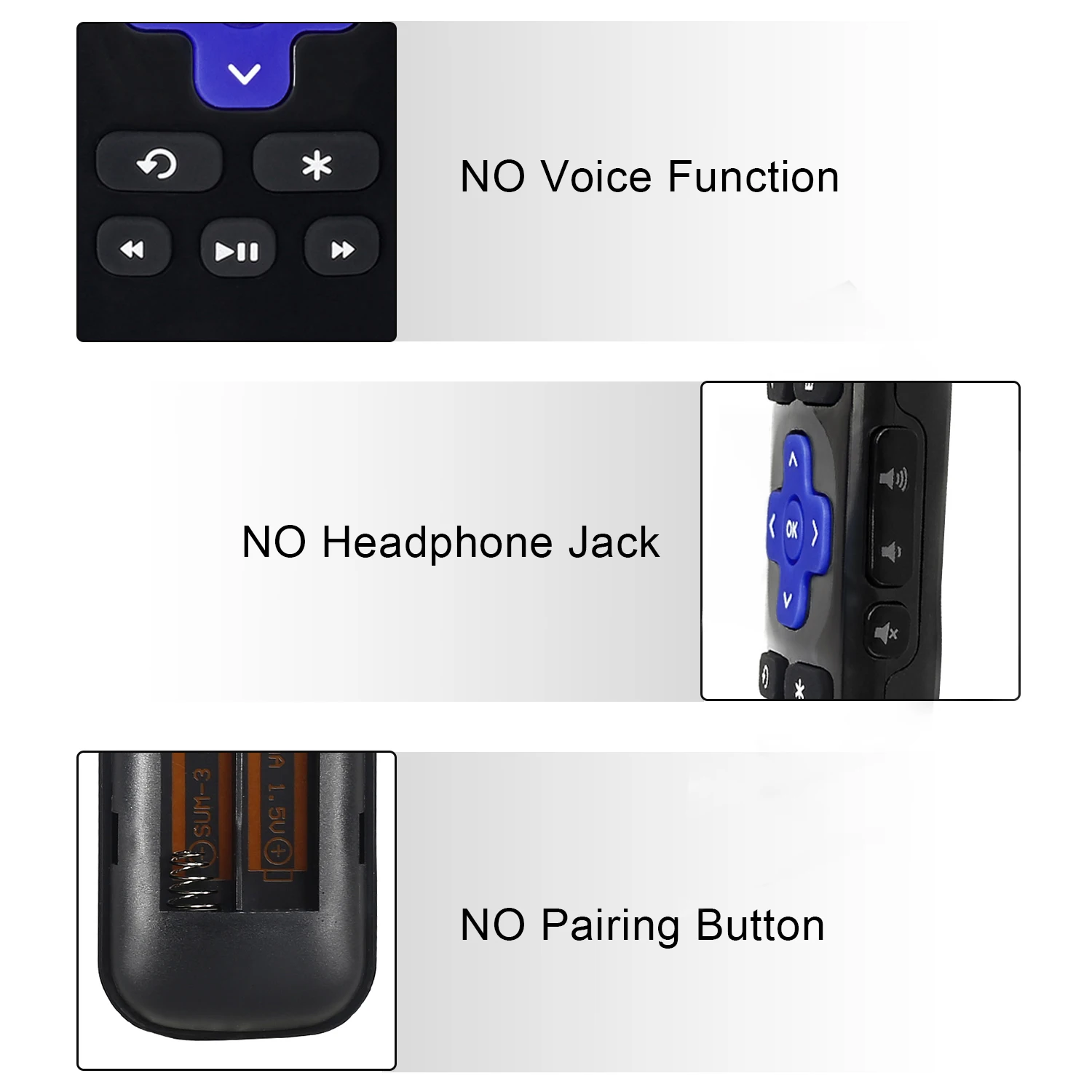 Uso remoto universale per Sanyo per Roku TV RC280 55 up120 32 s4610r 50 fs3750 32 fs3700 32 fs4610 sostituzione del Controller utilizzare direttamente