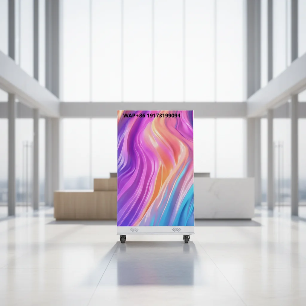 XOB Portable Outdoor LED Poster Display with WIFI/USB Control 4K HDR10 IP65 Waterproof 5-Year Warranty P2.5mm
