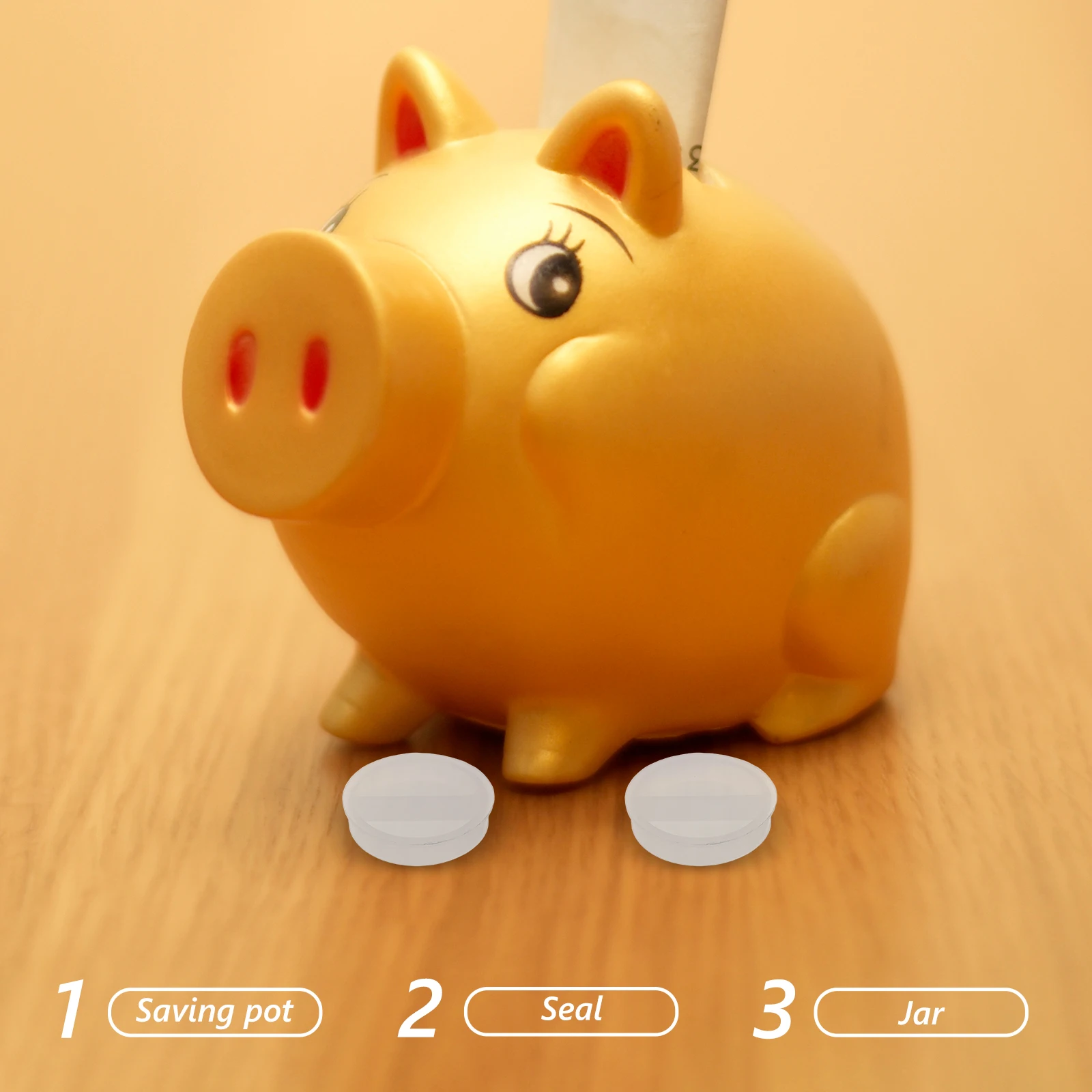 20 Pcs Piggy Bank Bottom Plug Hole Stopper Money Saving Rotary Buckle Cover or Cap Replacement