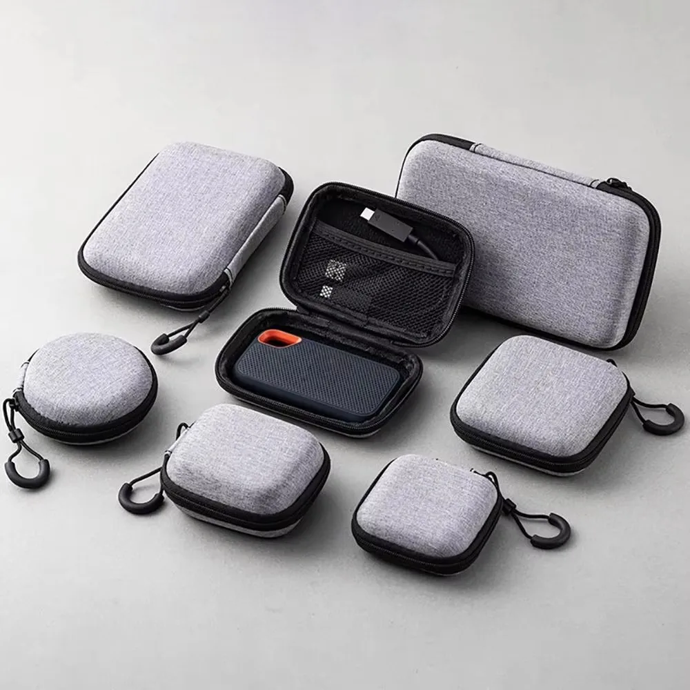 Shockproof Hard EVA Storage Bag Dust-proof Waterproof Earphone Storage Bag Prevent Scratches Portable Data Cable Organizer Bag