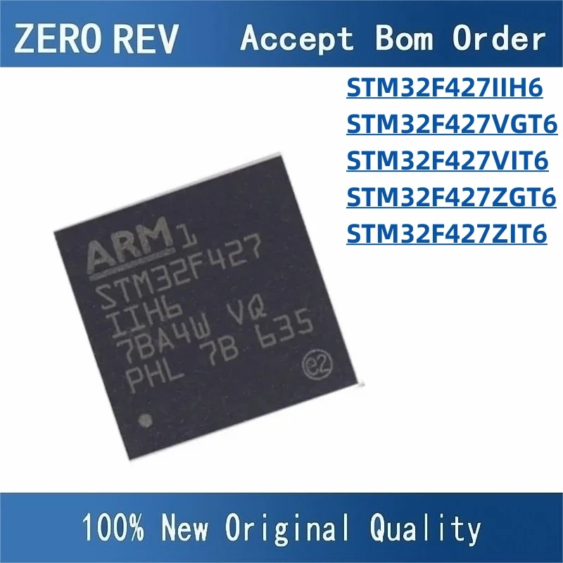 100% New STM32F427IIH6 UFBGA201 STM32F427VGT6 STM32F427VIT6 LQFP100 STM32F427ZGT6 STM32F427ZIT6 LQFP144 chips ic