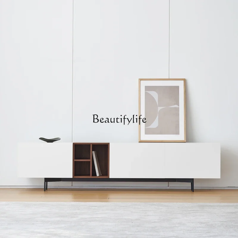 

yj5 Japanese Minimalist Style TV Cabinet Living Room Small Apartment Solid Wood Storage Cabinet