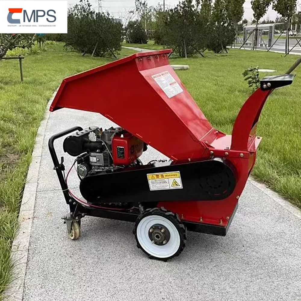 Wood Chipper Machine,Multifunctional Wood Crusher Machine–Diesel/Petrol,Portable Tree Branch Shredder for Leaf&Twig Crushing