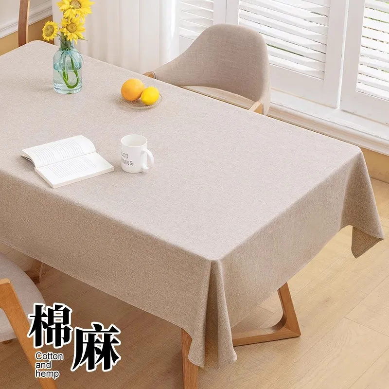 New Light Luxury And High-End Rectangular Dining Cotton Linen Tablecloth, Linen Desk Cover, Coffee Table Tablecloth