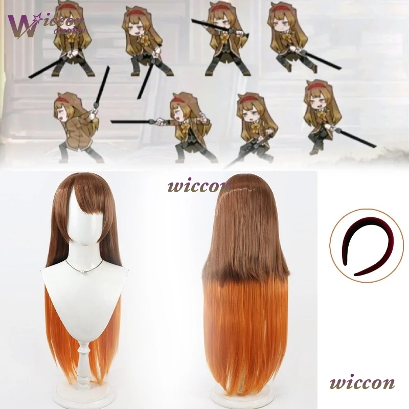 

CosrR Game Library of Ruina Malkuth Cos Cosplay Wig 80cm Halloween Carnival Party Synthetic Hair Heat Resistant Fiber + Wig Cap