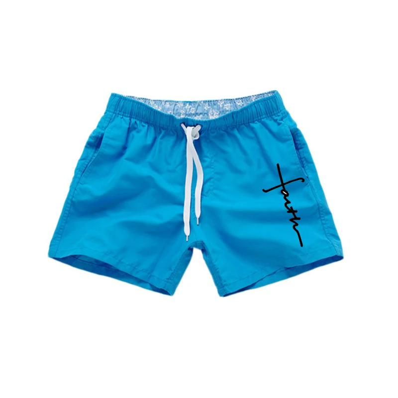 Glaube Männer Mode schnell trocknen Bades horts reine Farbe Bade bekleidung Badeanzug Badehose Badestrand tragen Surf Boxer Slips