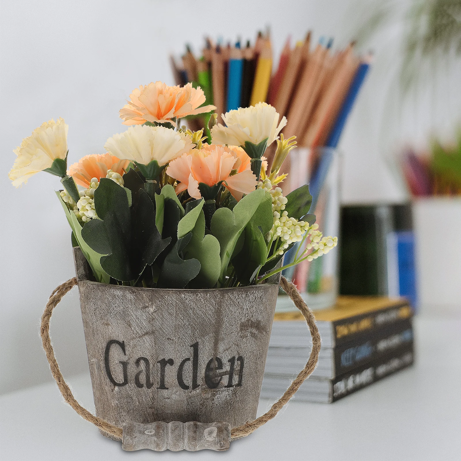 

Sturdy Fake Potted Plant Ornament Desktop Decorative Artificial Succulent Plants Indoor Home Decoration Faux Flowers In Pot