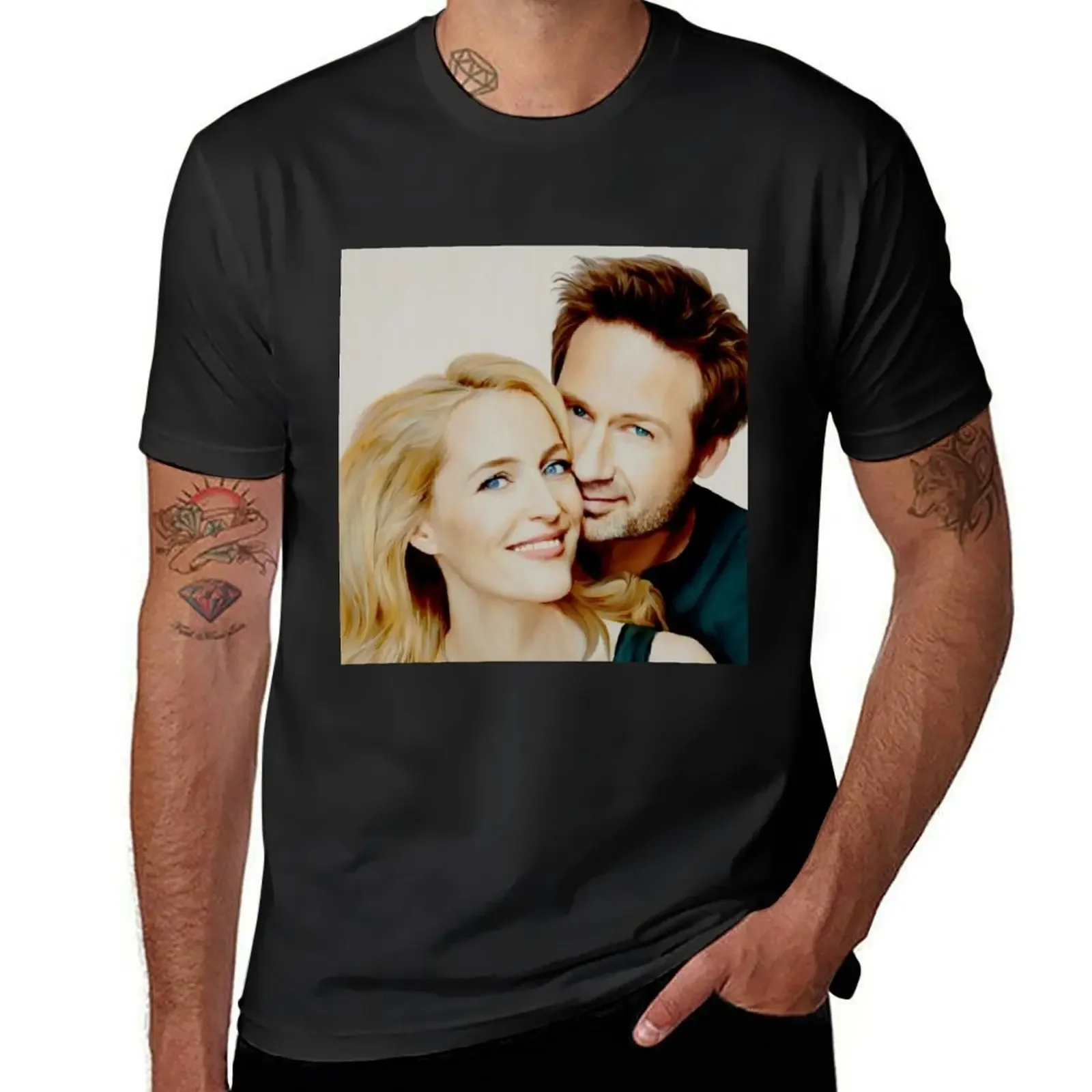 Gillian and David painting T-Shirt sublime shirts graphic tees oversizeds for a boy compression shirt men