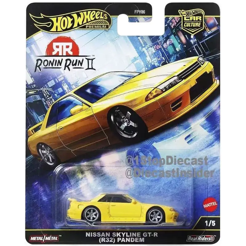 Originale 2025 Hot Wheels Modello di Auto RONIN RUN 2 Serie 1/64 Nissan Honda Civic Mazda Rx3 Collezione Modello In Lega Ornamento Regali