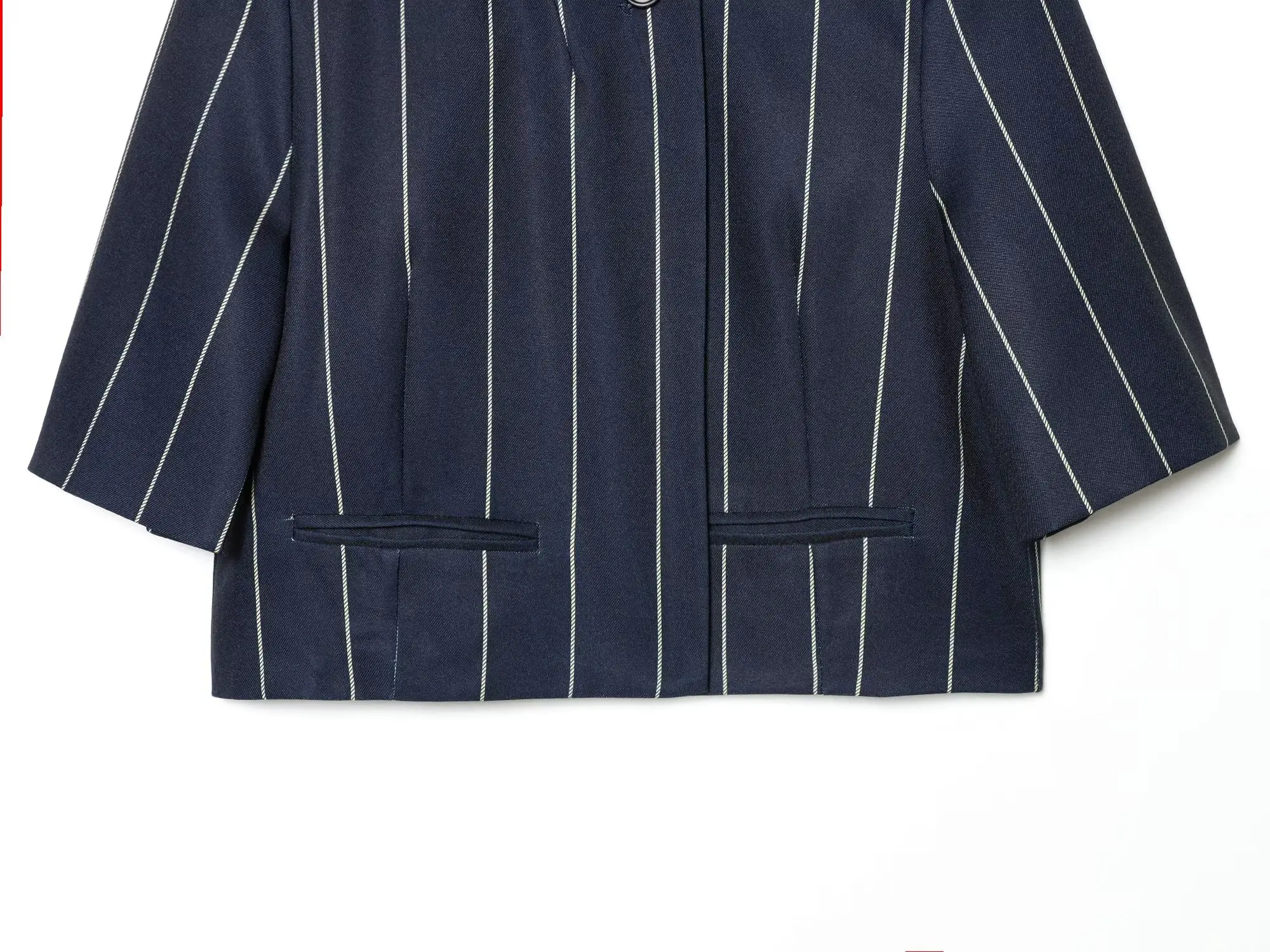 KONDALA Elegantes Pendler-Set für Damen: Gestreifter Kurzarm-Blazer und Plissierte Hose im High-Street-Stil – Sommer 2026 Trendiges Hosen-Set – Detail 11