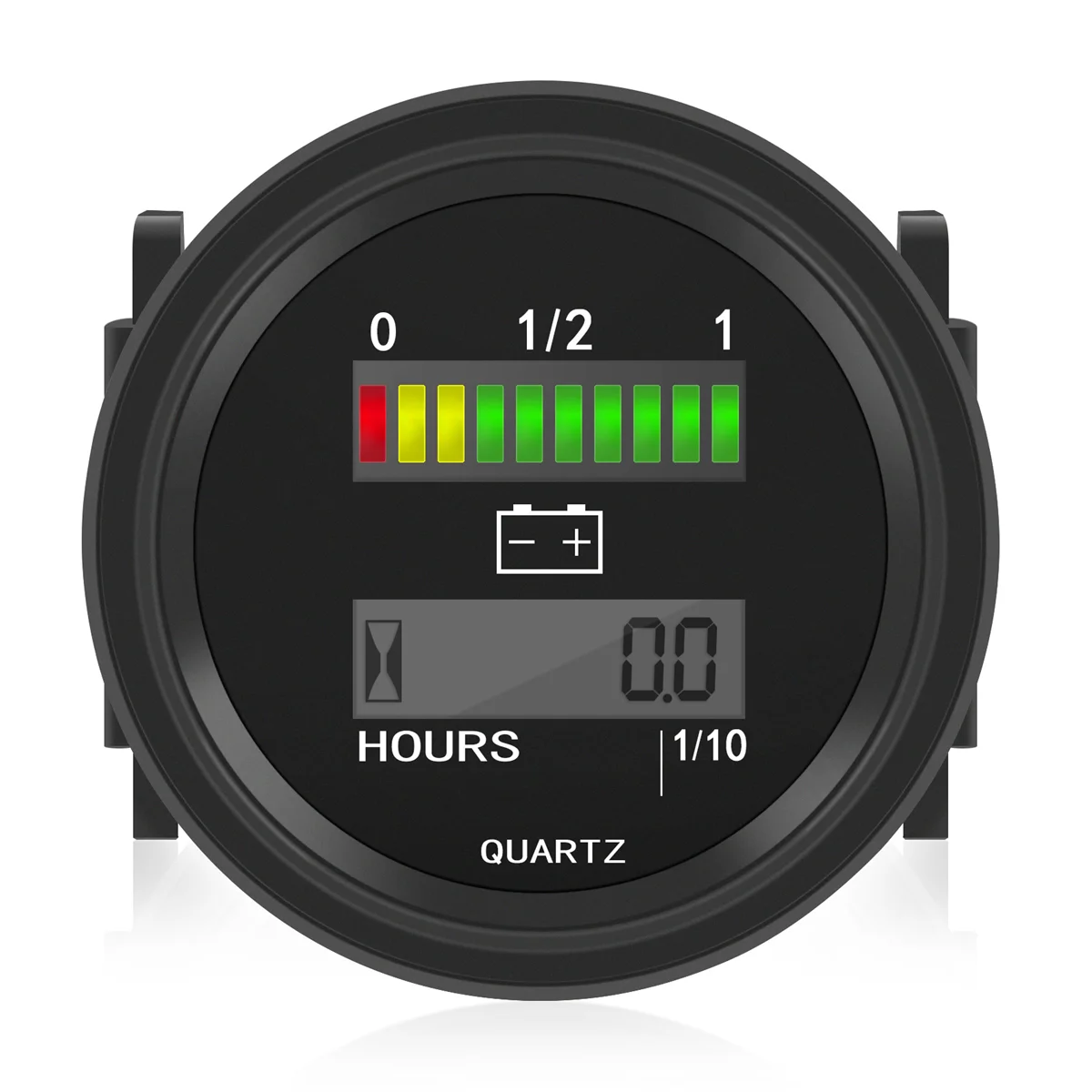 

12V/24V/36V/48V/72V LED Digital Battery Status Charge Indicator with Hour Meter Gauge Black