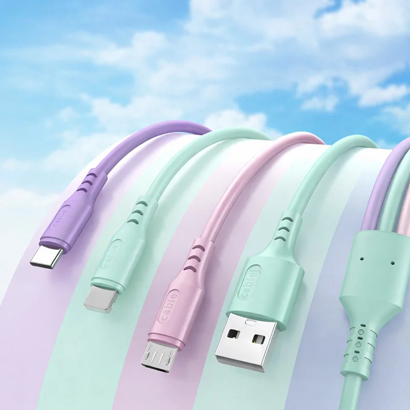 3-in-1 USB Cable 6A Fast Charging & Data Sync for iPhone, Xiaomi, Huawei, Vivo, Type-C, Micro Cord, High-Speed Charger Cable
