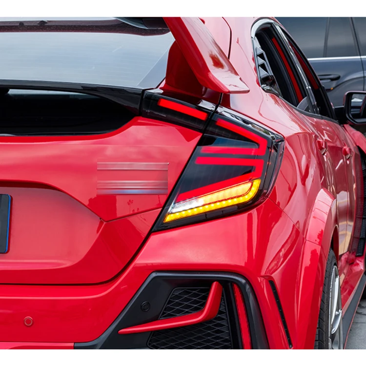 

LED Taillights For Honda Civic 10th Hatchback 2016 - 2020 E9 E-mark Car Modified Rear Tail Lamps Assembly Plug And Play