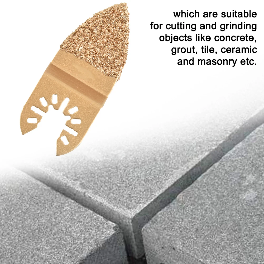 Carbide Triangle Rasp Oscillating Saw Blades, Multitool E-Cut, Enchimentos de lixamento áspero, telha e cerâmica