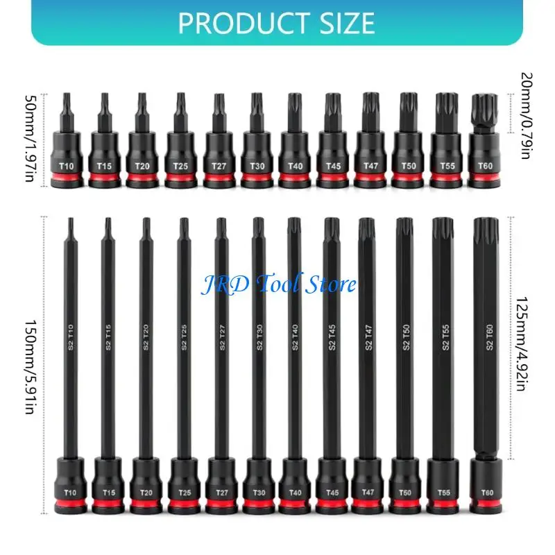 A2UD Impact Socket Reinforced Nut Screwdriver 3/8inch Drive Impact Bit Drill Bit Adapter Drive Socket