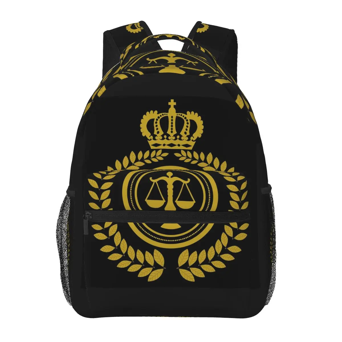 Gold Scales Of Justice Law Lawyer Legal Party Backpacks Boys Girls Bookbag Students School Bags Travel Rucksack Shoulder Bag