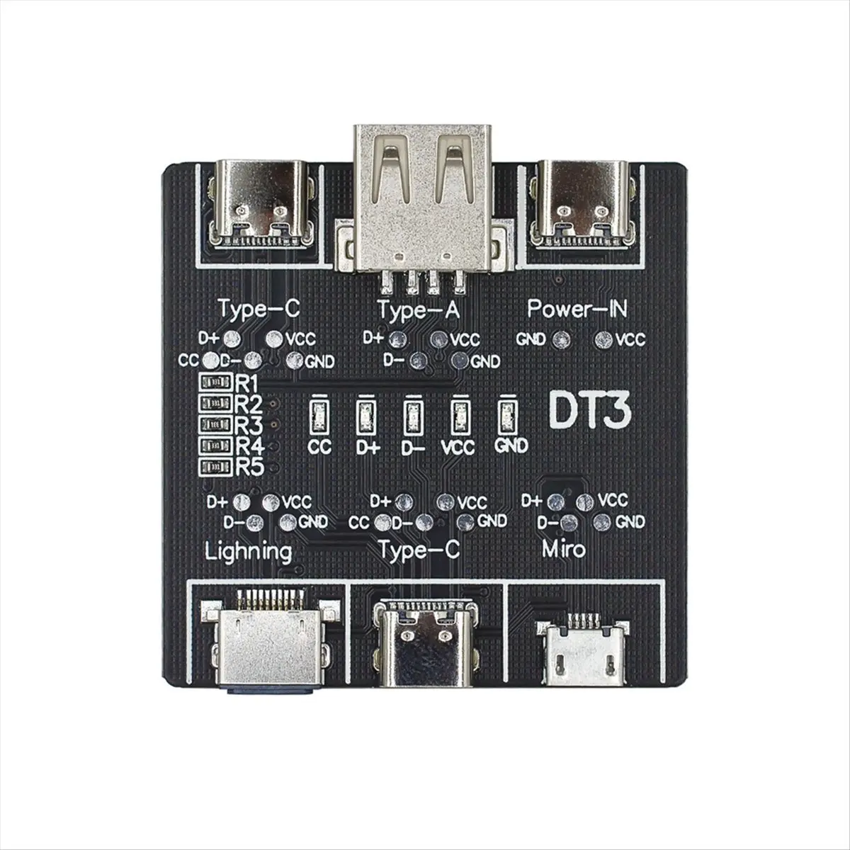 AT42 USB Data Cable Detection Board for Micro-Type Type-C Port DT3 USB Cable Tester Fast Detection Light Weight