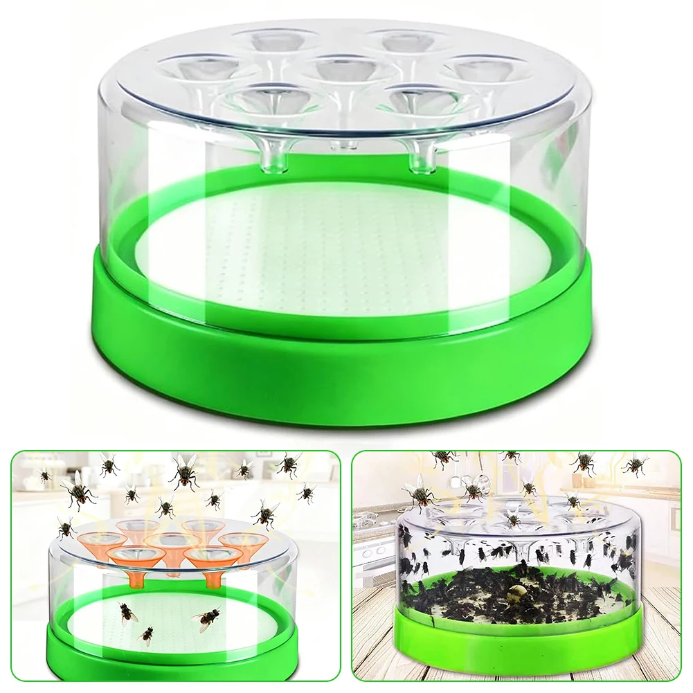 Automatic See-Through Fly Trap,Hands-Free Transparent Fly Catchers,Portable Mosquitoes Repeller Flytrap Catchers For Kitchen Use