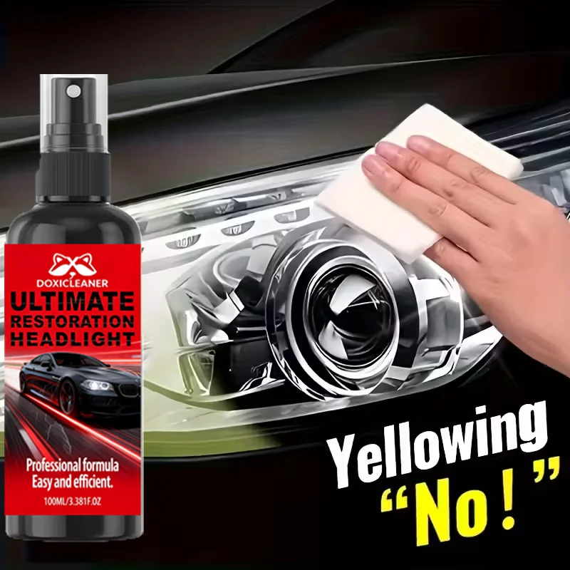 Professional car headlight repair paste - Easy-to-use car light maintenance kit, restore oxidized, yellowed, and blurry headligh