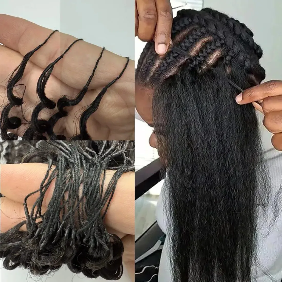 

Наращивание волос Kinky Straight Feather Crochet из натуральных волос, предварительно разделенные, без узлов, многоразовые, с предварительно прорезанными петлями, для крючкового наращивания