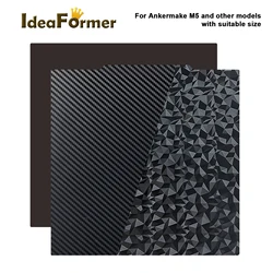 Upgraded Ankermake M5 Build Plate 250×250mm PEO PET Sheet Double Sided Magnetic Spring Steel Ankermake M5 3D Printer Parts