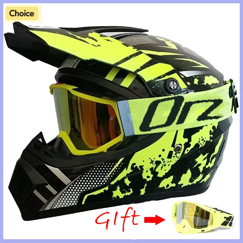 Gift Goggles Motorcycle Helmet Professional Motocross Off Road protective Helm Children Off-road Casque Capacete De Motocicleta