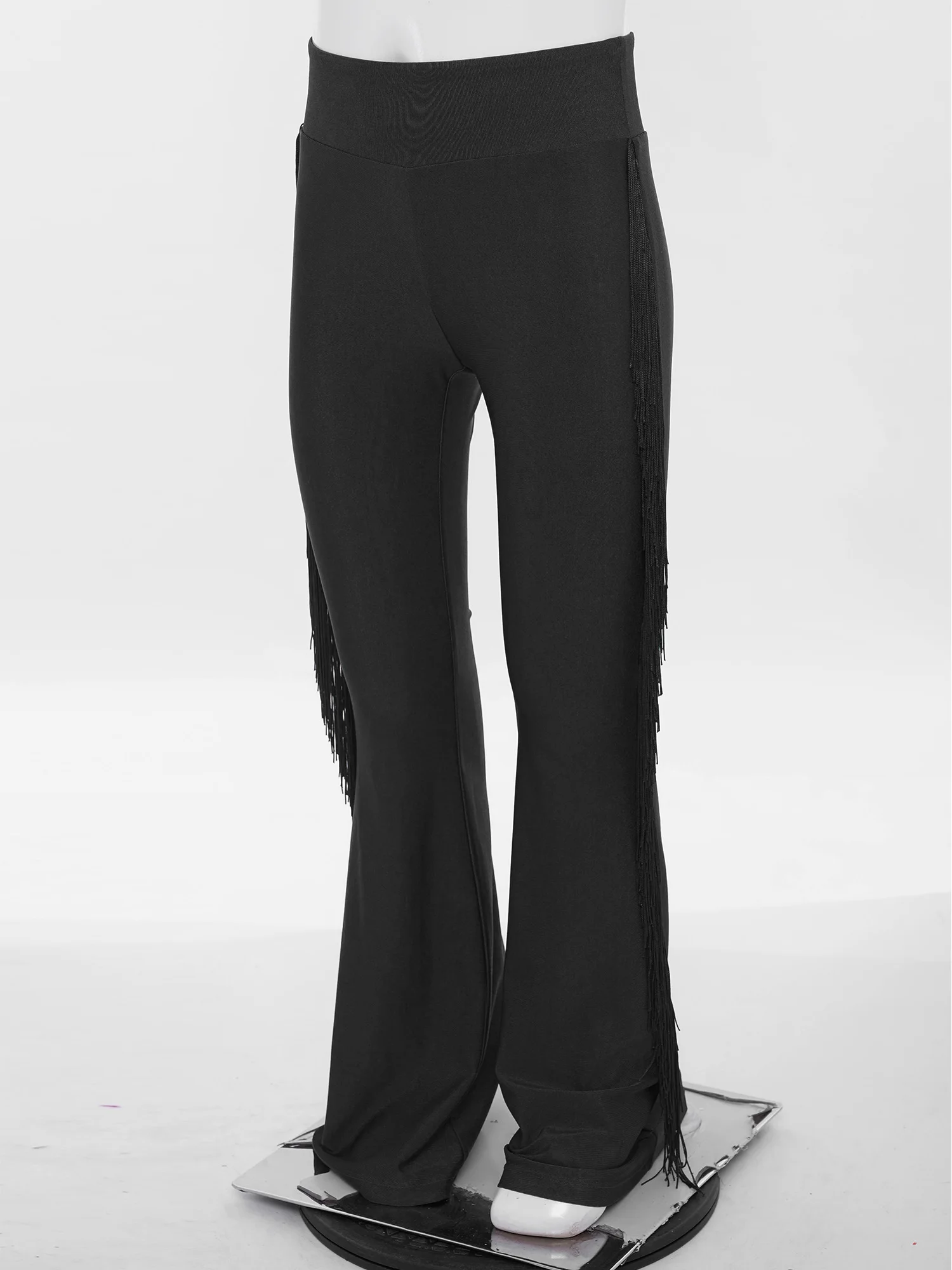 

Kids Boys Standard Latin Dance Competition Costumes Ballroom Dancing Practice Bell-Bottom Pants Rumba Samba Training Wear