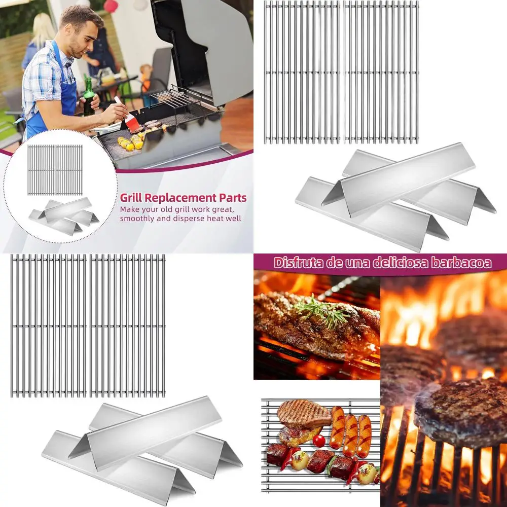 

Weber 200 Series Compatible 7637 Grill Grates & 7635 Stainless Steel Flavorizer Bars for Spirit E-210, S-210, E-220, S-220 Gas G