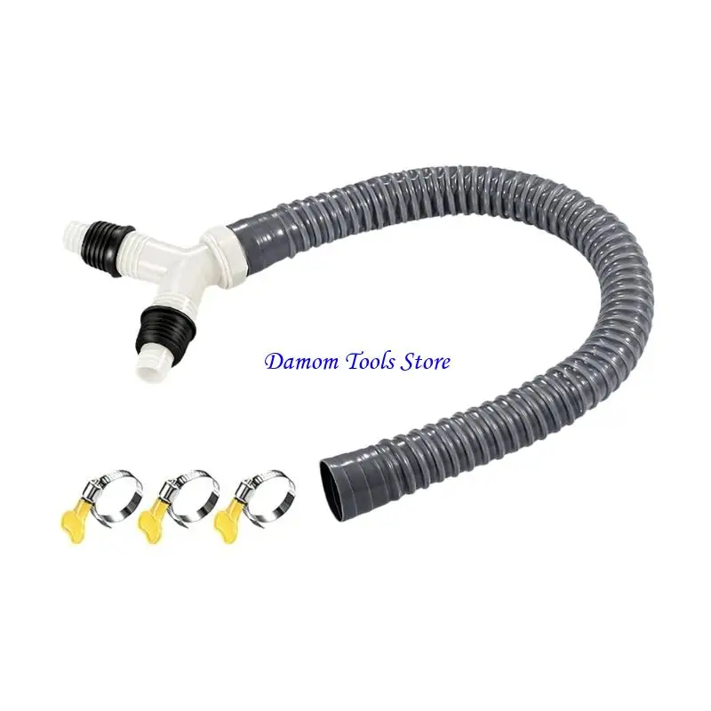 57BE Multipurpose Drainages Adapter 3 Way Water Drain Connector For Home Appliances Leakproof And Corrosion Resistant